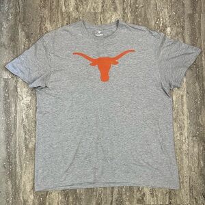 Fanatics Gray Short Sleeve Tee with Orange Texas Longhorn Graphic